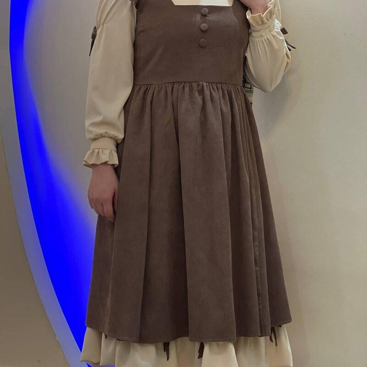 پیراهن پارچه مخمل کبریتی